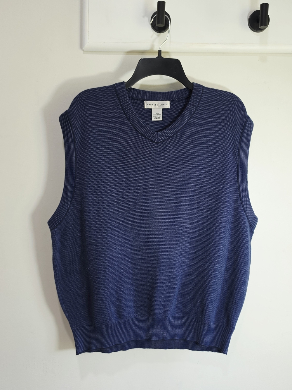 Cypress Links Men's Navy V-Neck Sweater Vest